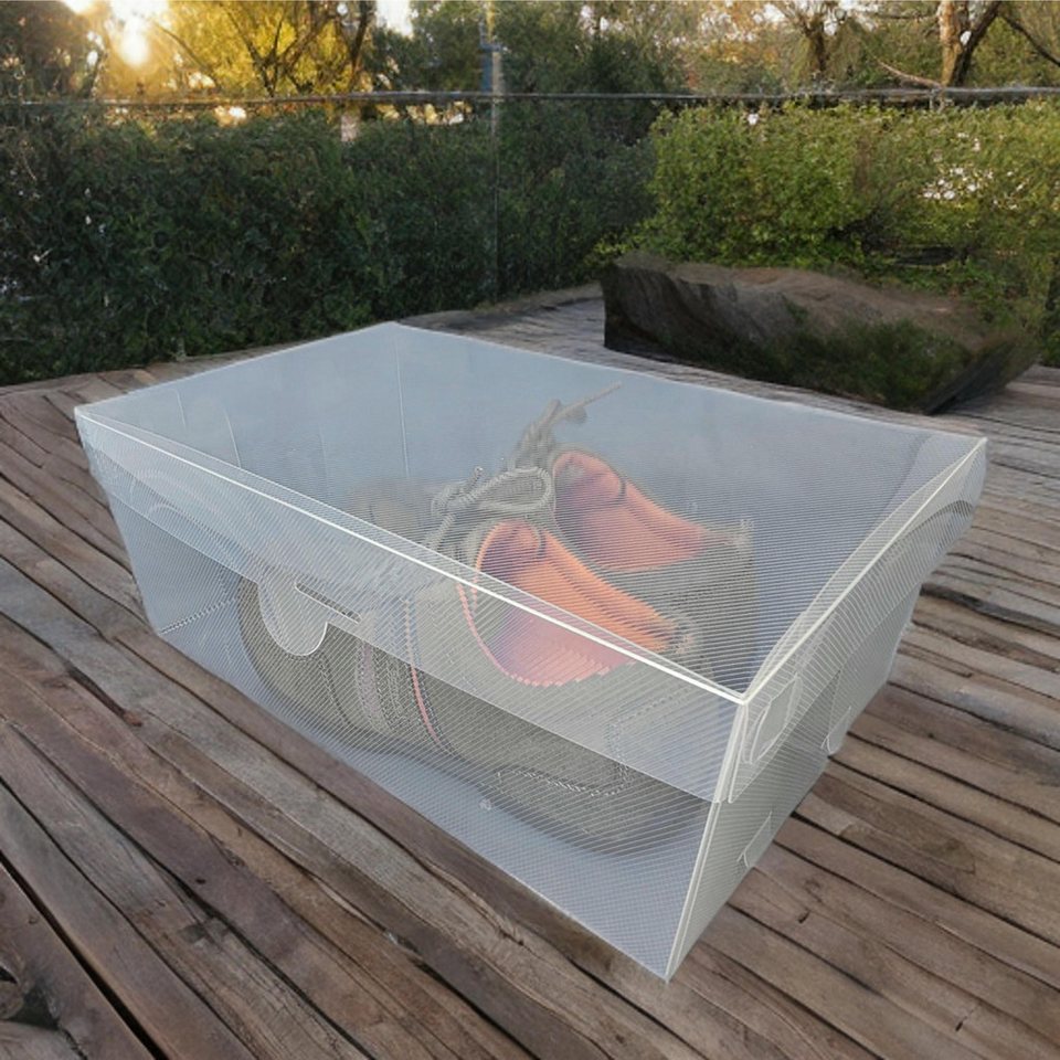 Dynasun Schuhbox Schuhbox PP435 (3 St), Transparente Schuhaufbewahrungsbox Stapelbare und faltbare Box Schuhen – Bild 4 von 5
