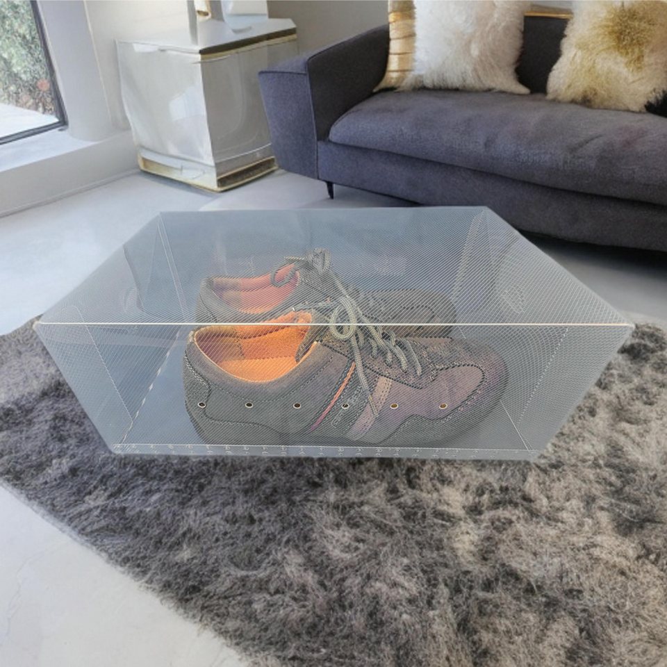 Dynasun Schuhbox Schuhbox PP435 (3 St), Transparente Schuhaufbewahrungsbox Stapelbare und faltbare Box Schuhen – Bild 5 von 5