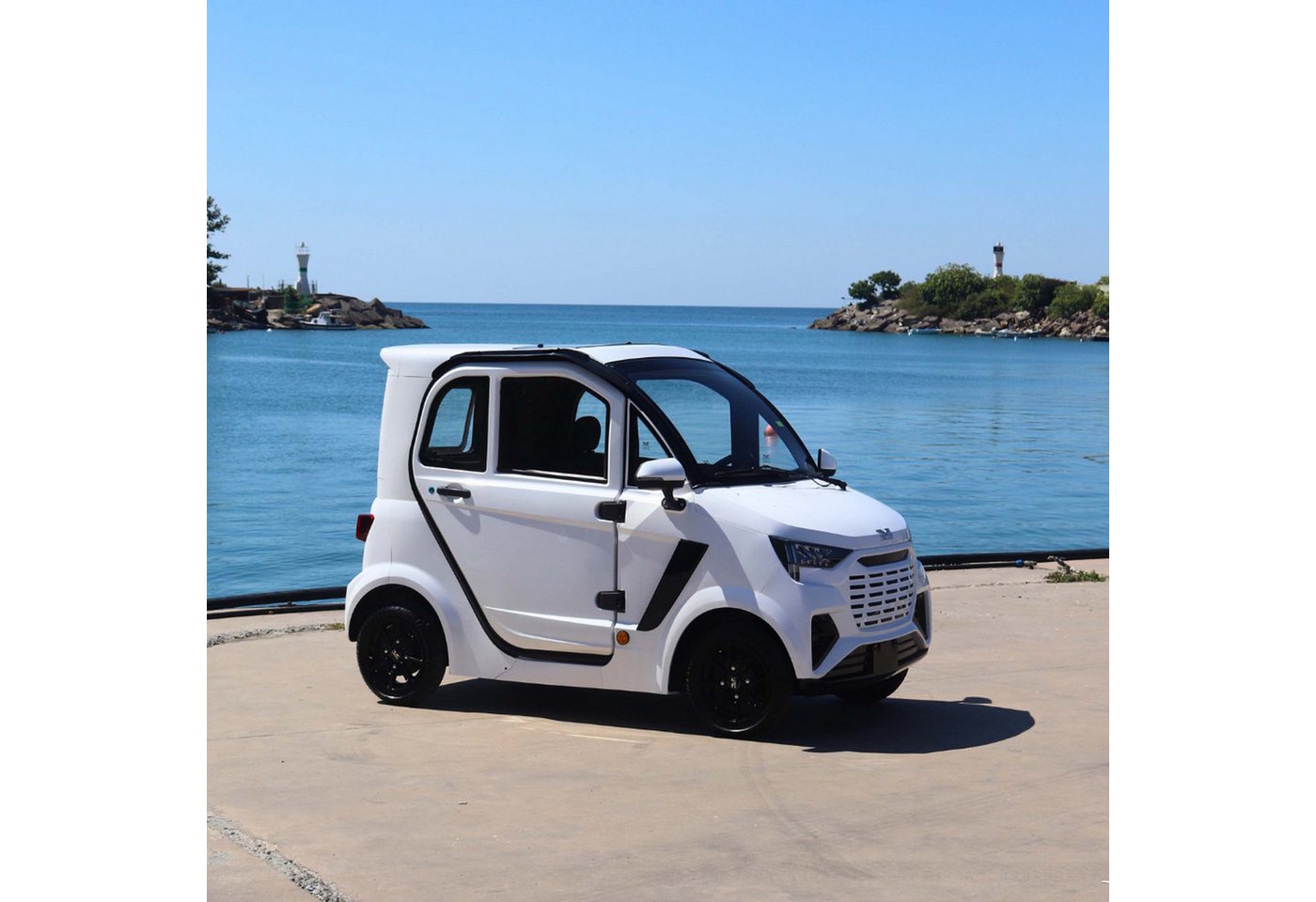 Volta E-Motorroller Volta EV2 Kabinenroller Elektro-Roller Vierrad 2 Sitze Nebeneinander, 4000 W, 60 km/h, LiFePo4 Lithium Eisen-Phosphat Akku ca. 150km Reichwe – Bild 3 von 3
