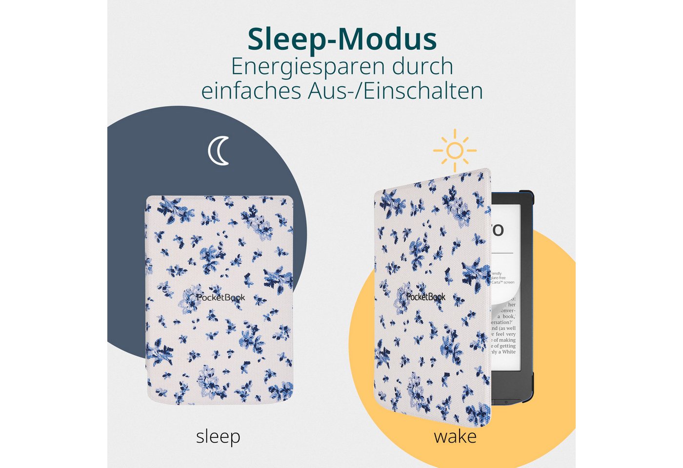 PocketBook E-Reader-Hülle Pocketbook Shell Cover Flowers 6 Zoll – Bild 5 von 5