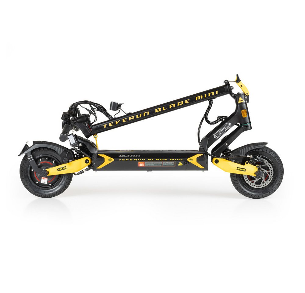 TEVERUN E-Scooter Teverun Blade Mini Ultra eKFV E-Scooter mit Straßenzulassung, 20 km/h, (Packung), 30Ah DMEGC, 2×250W Bosch, ABE, Federung, APP – Bild 3 von 5