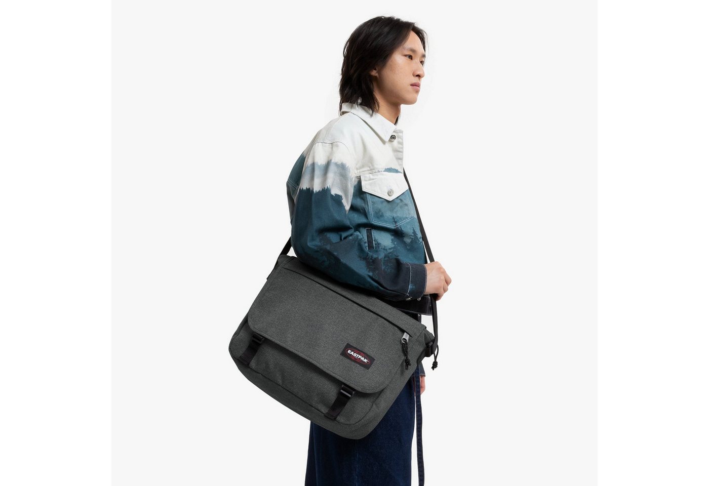 Eastpak Messenger Bag Delegate +, Umhängetasche, Schultertasche mit Trolleygurt und 17" Laptopfach – Bild 3 von 4