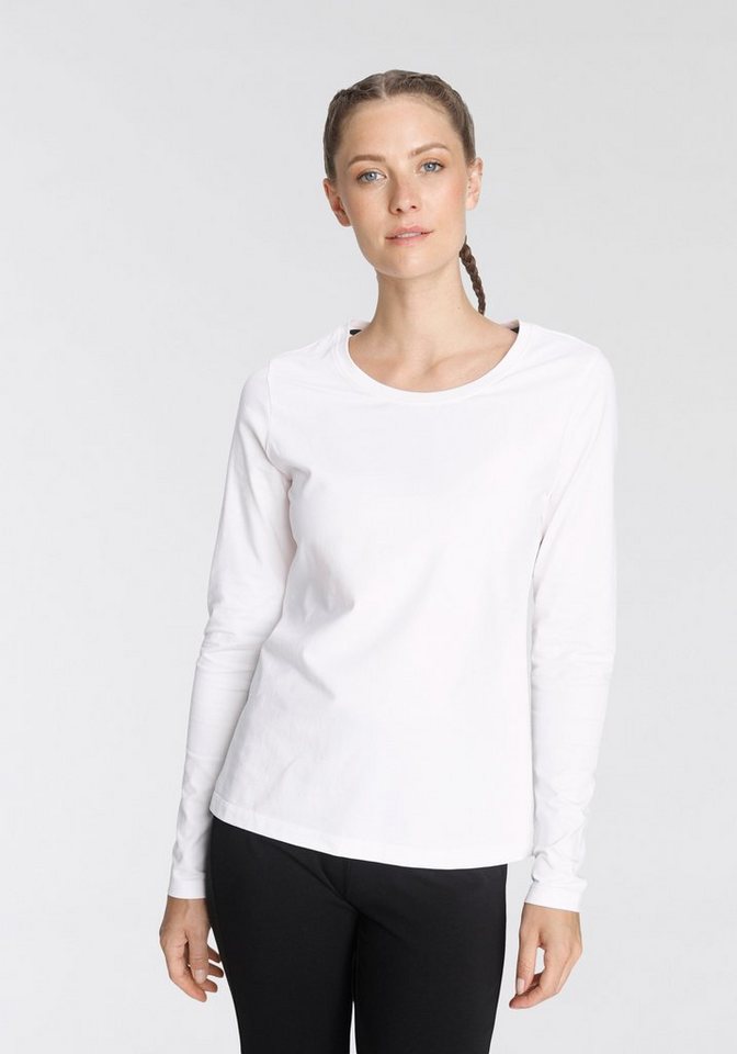Eastwind Langarmshirt (3er-Pack) Langarm, im Basic-Stil, Rundhalsausschnitt, aus Baumwolle – Bild 2 von 5