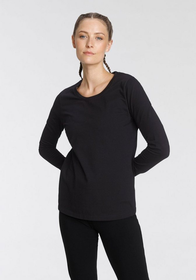 Eastwind Langarmshirt (3er-Pack) Langarm, im Basic-Stil, Rundhalsausschnitt, aus Baumwolle – Bild 2 von 5