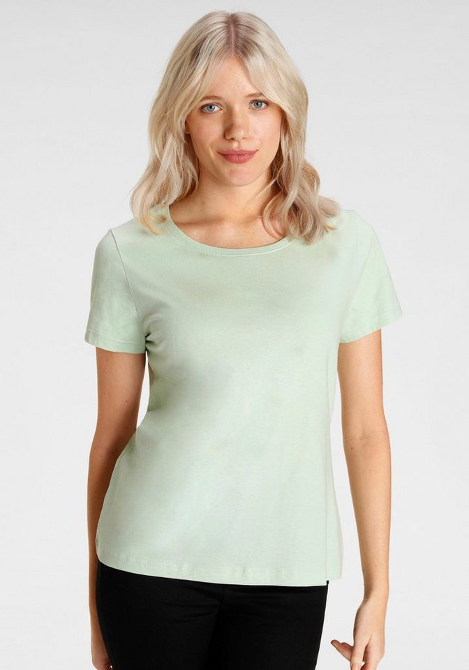 Eastwind T-Shirt (3er-Pack) Kurzarm, hüftlang, für die Freizeit, aus Baumwolle – Bild 3 von 5