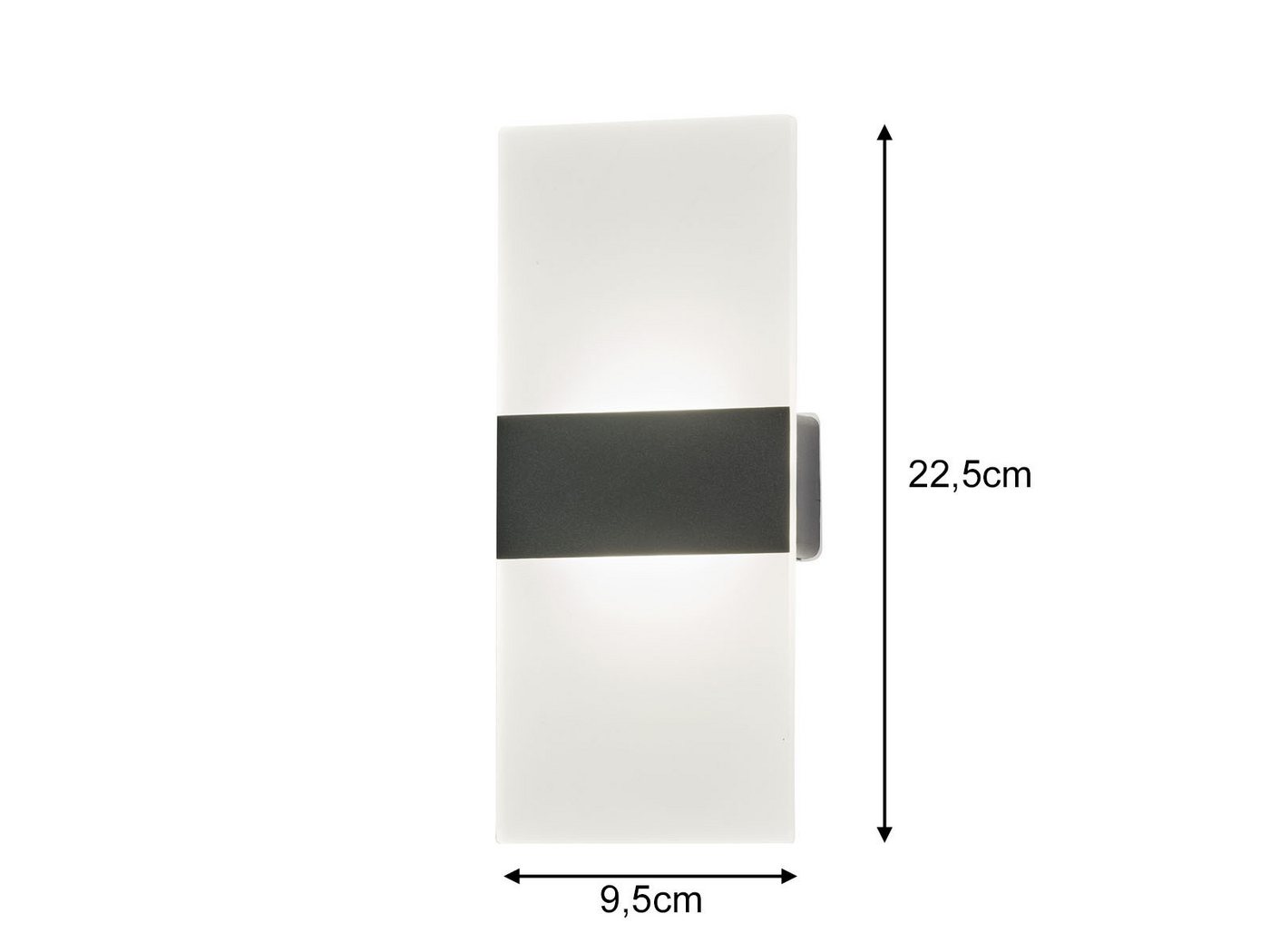 easy! BY FHL LED Wandleuchte, Dimmfunktion, LED fest integriert, Warmweiß, 2er SET kabellose Akku-Lampen Innen, USB aufladbar, Breite 9,5cm – Bild 4 von 5