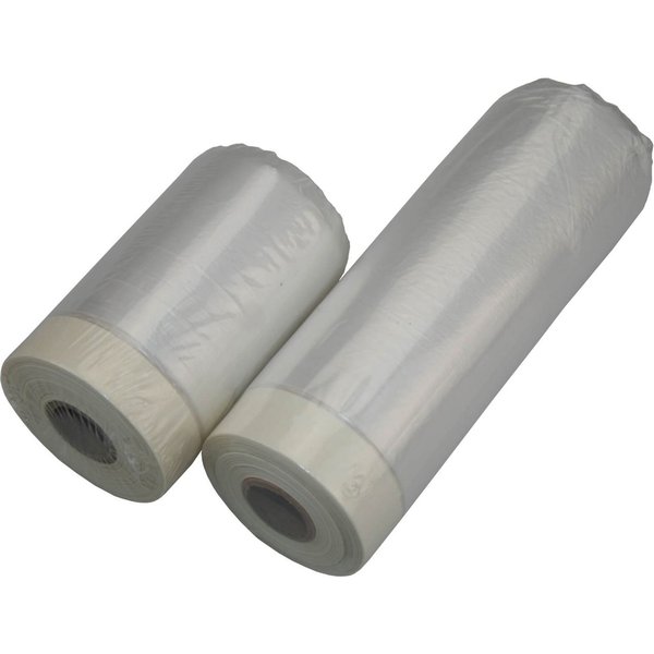 Easy Work Abdeckfolie Malerkreppband mit Folie 2 Rollen Abdeckfolie Abdeckplane mit Krepp