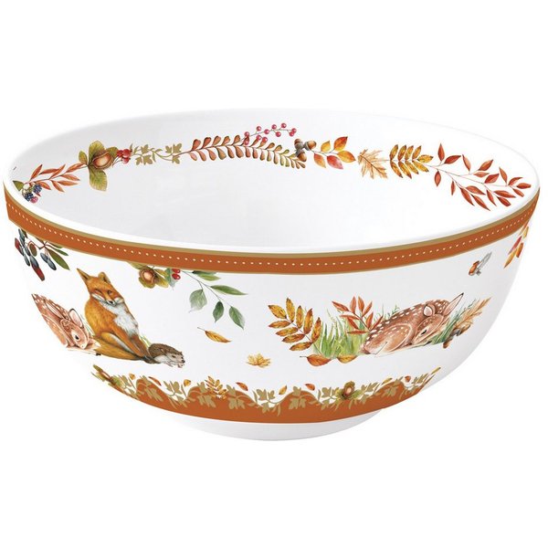 EasyLife Müslischüssel Forest Dream, Porzellan, Spülmaschinengeeignet, Mehrfarbig, Fuchs, H: 7cm