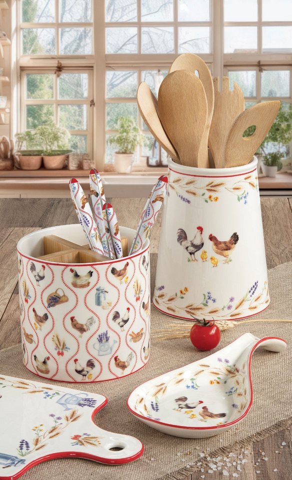 EasyLife Platzset Country Life, Spülmaschinengeeignet, Mehrfarbig, Hühner, H: cm – Bild 4 von 4