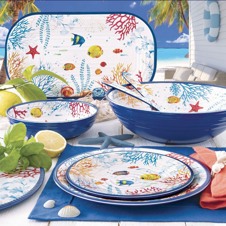 EasyLife Salatbesteck Bora Bora, Spülmaschinengeeignet, Mehrfarbig, Unterwasser, H: cm – Bild 2 von 2