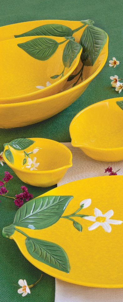 EasyLife Speiseteller Fleurs et Citrons, Spülmaschinengeeignet, Mehrfarbig, Zitronen, ⌀ 26.5cm, Mehrfarbig – Bild 5 von 5
