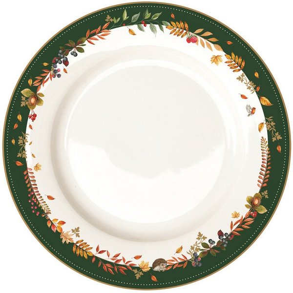 EasyLife Speiseteller Forest Dream, Spülmaschinengeeignet, Mehrfarbig, Blätter, ⌀ 26.5cm, Mehrfarbig