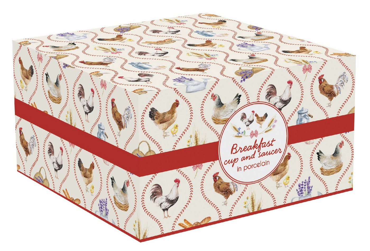 EasyLife Tasse Country Life, Porzellan, Spülmaschinengeeignet, Mehrfarbig, Hühner, H: 9.5cm – Bild 2 von 5