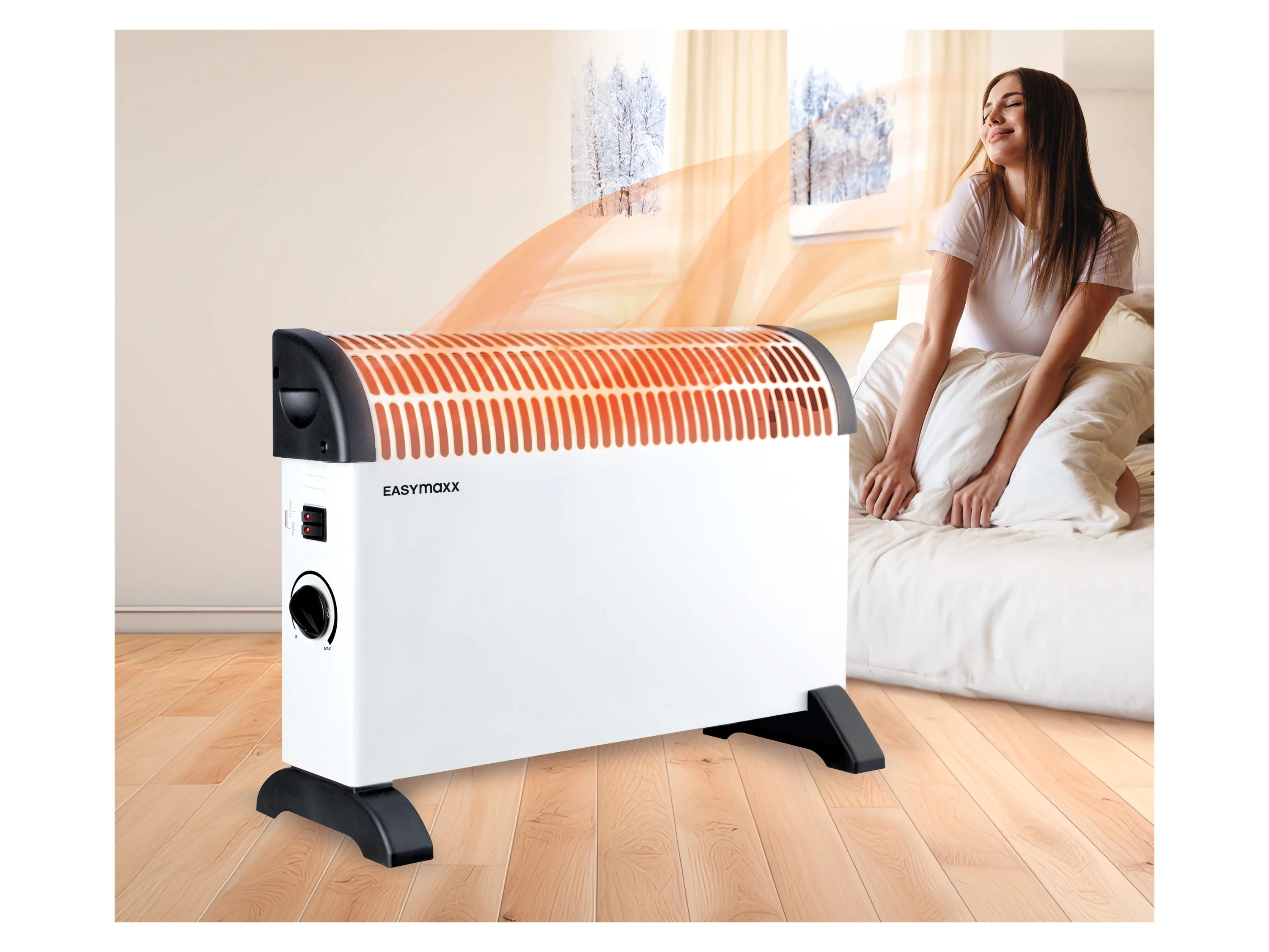 EASYMAXX Heizkonvektor 2000W weiß/schwarz »Basic« – Bild 2 von 4