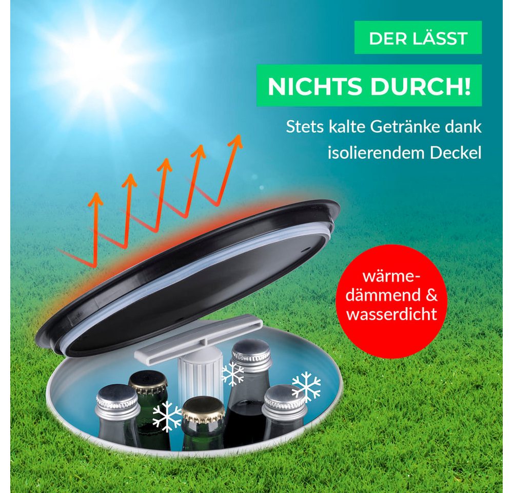 EASYmaxx Outdoor-Flaschenkühler Bierbunker Bierkühler Outdoor, Getränkekühler 15 Flaschen/Dosen ohne Strom – Bild 4 von 5