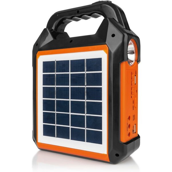 EASYmaxx Stromgenerator Solar-Generator Kit 4500mAh - schwarz/orange