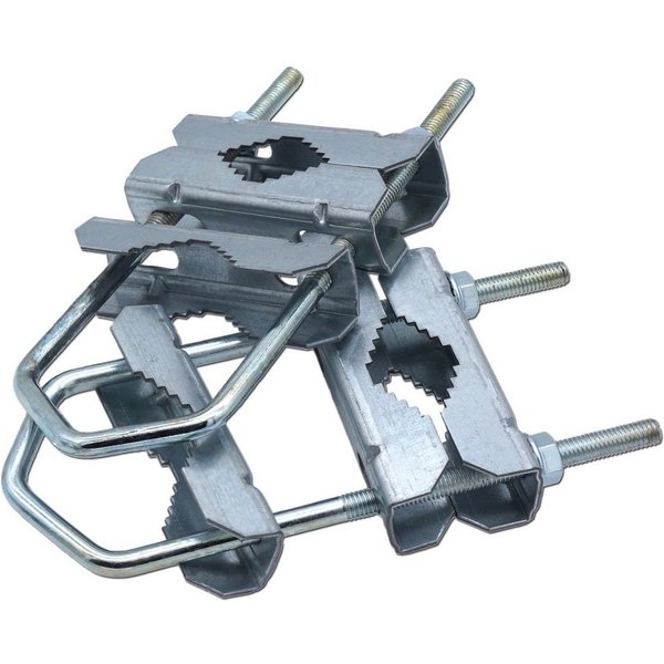 EasyMount SAT-Halterung SET 2x Universal Doppel-Schelle Mastschelle 18-HQ - Masthalterung