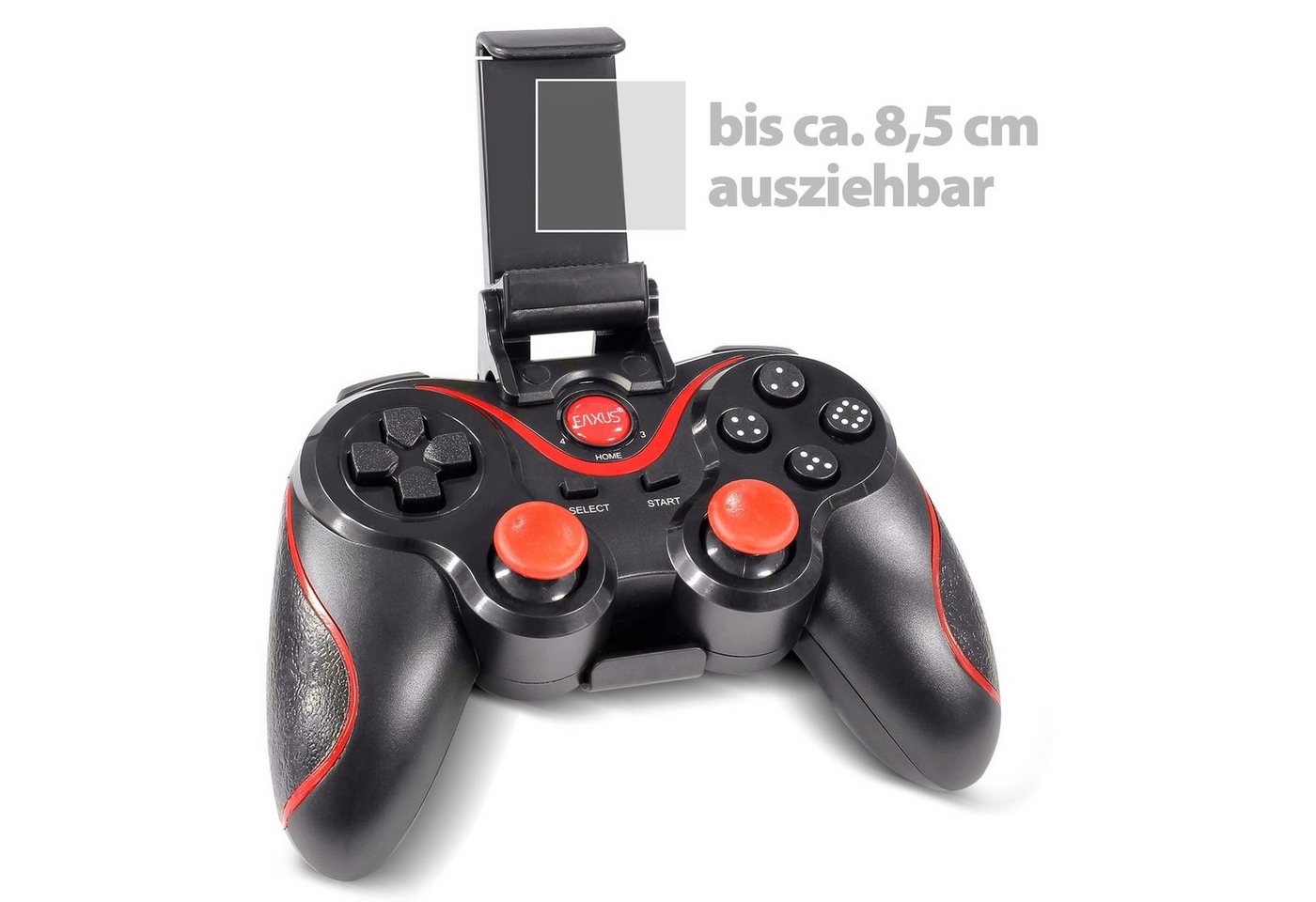 EAXUS Bluetooth Gamepad für Fire TV, Smartphone, Android, Google TV & Co. Controller (inkl. Smartphone-Halterung, 2 St., Auch für Cloud Gaming, Handy & VR) – Bild 4 von 5