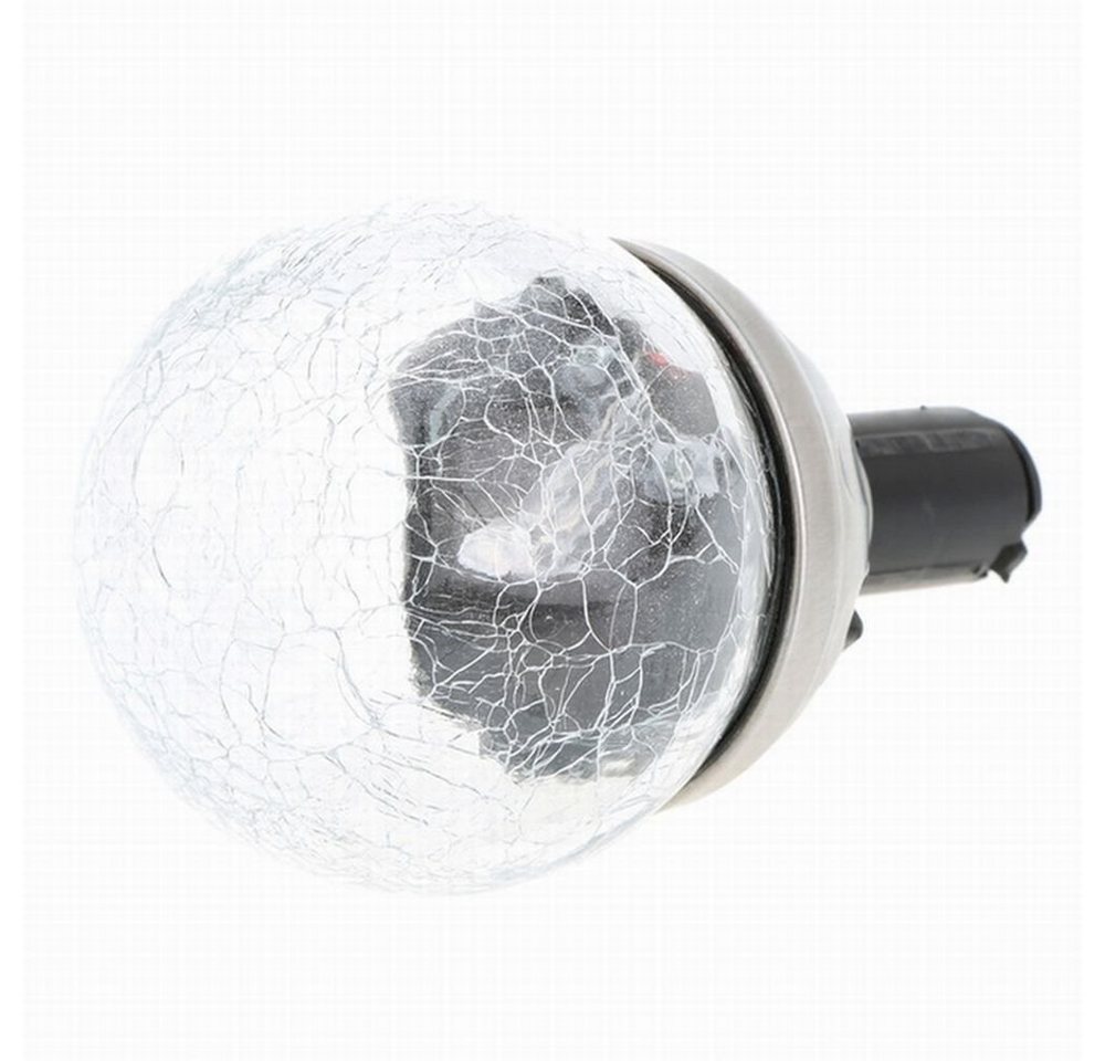 EAXUS LED Solarleuchte 3er Set Solar Gartenleuchte Kugel Leuchte mit Crackle-Licht Solarlampe, LED fest integriert, Farbwechsel, Farbwechsel – Bild 3 von 5