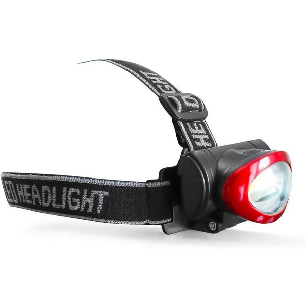 EAXUS LED Stirnlampe Kopflampe Dimmbar, Neigbar und Größenverstellbar (1er/2er Set, 1-St), Kopfleuchte Spritzwassergeschützt, flexibles Kopfband