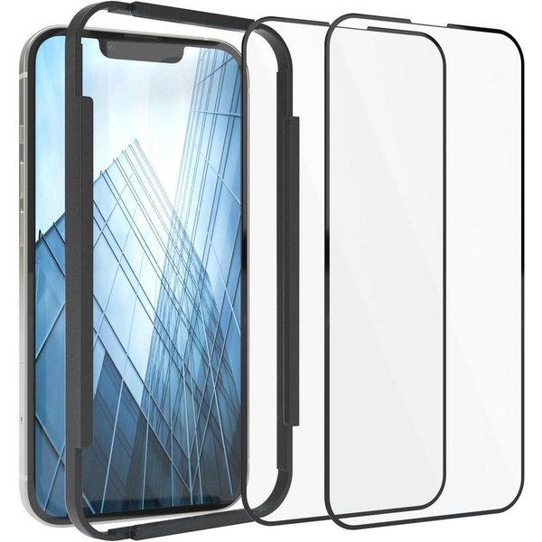 EAZY CASE Displayschutzfolie 2x Schutzglas für Apple iPhone 13 / iPhone 14, Bildschirmschutz Display Glasfolie 6,1 Zoll Panzerglas Glas 9H Folie
