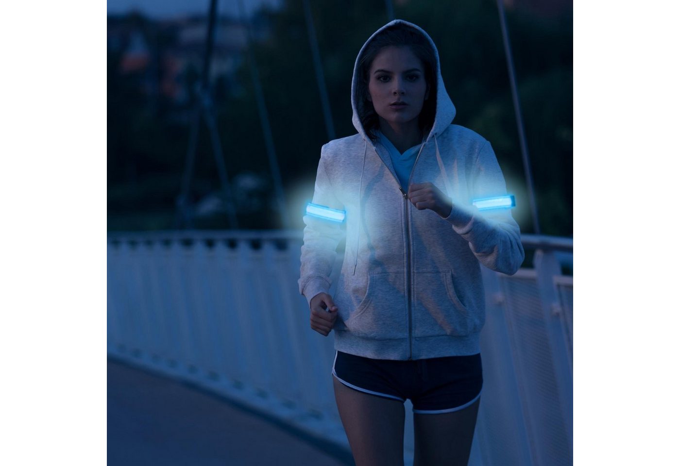 EAZY CASE Fahrradreflektor 4er Set Reflektor Flash Armband, Blinklicht Fahrrad LED Armband LED Licht Reflektoren Kind Hund Blau – Bild 5 von 5