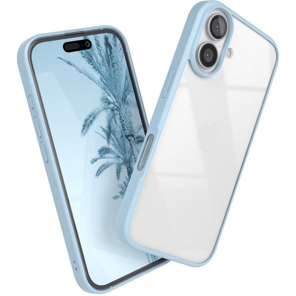 EAZY CASE Handyhülle Bumper Case für Apple iPhone 16 6,1 Zoll, Schutzhülle Kameraschutz kratzfest Back Cover Displayschutz Minz Grün