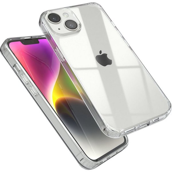 EAZY CASE Handyhülle Crystal Clear Case für Apple iPhone 14 6,1 Zoll, Schutzhülle Kameraschutz Silikonhülle Transparent Handyhülle Slimcover