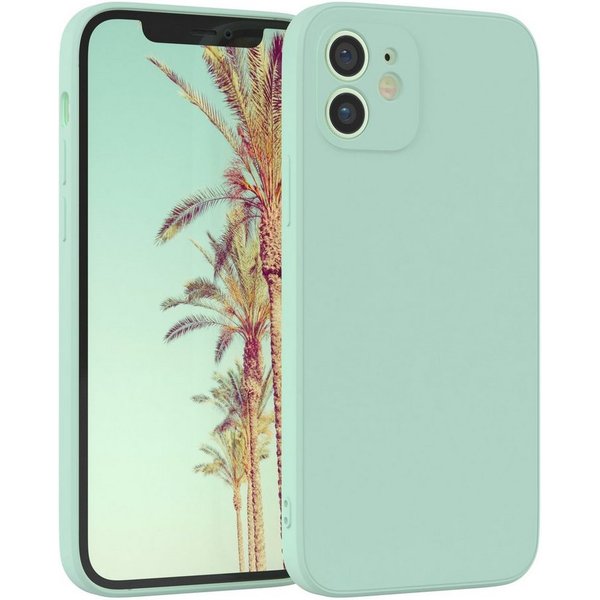EAZY CASE Handyhülle für Apple iPhone 12 Hülle Silikon 6,1 Zoll, Hülle Silikon kratzfest Smart Slimcover Bumper Case Etui Mint Grün