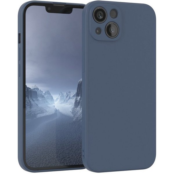 EAZY CASE Handyhülle für Apple iPhone 13 Hülle Silikon 6,1 Zoll, Handy Softcase mattierte Silikonhülle Back Cover Soft Blau / Petrol