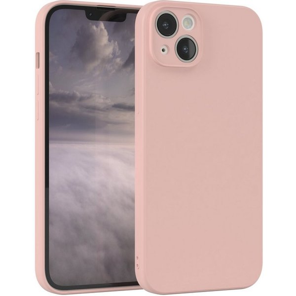 EAZY CASE Handyhülle für Apple iPhone 14 Plus Hülle Silikon 6,7 Zoll, Hülle mit Kameraschutz Bumper Case silikonschutzhülle Rosa / Altrosa
