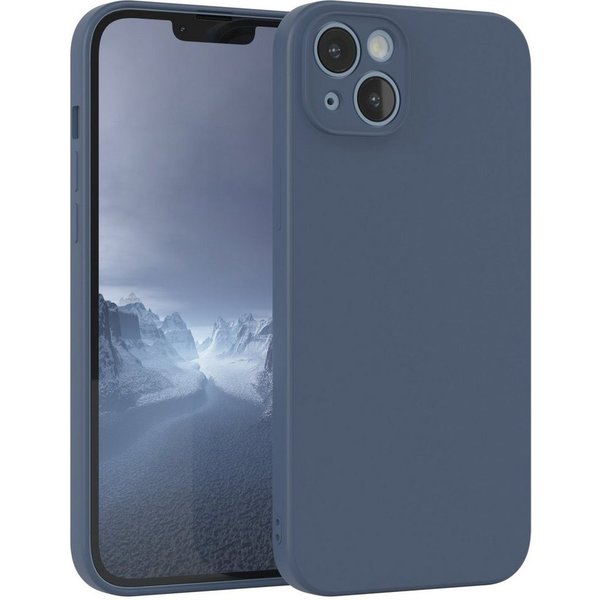 EAZY CASE Handyhülle für Apple iPhone 14 Plus Hülle Silikon 6,7 Zoll, Handy Softcase mattierte Silikonhülle Back Cover Soft Blau / Petrol