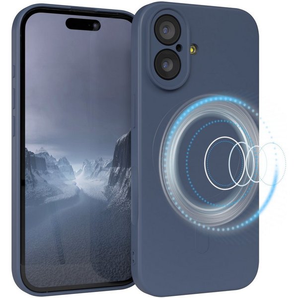 EAZY CASE Handyhülle für Apple iPhone 17 Hülle Silikon 6,3 Zoll, Softcase mit MagSafe mattierte Silikonhülle Back Cover Petrol