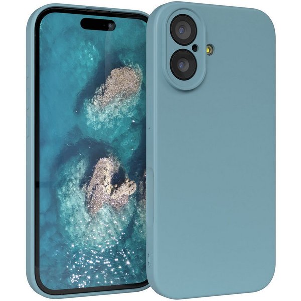 EAZY CASE Handyhülle für Apple iPhone 17 Hülle Silikon 6,3 Zoll, TPU Silikon Bumper Case stoßfest Slimcover Schutzhülle Etui Blaugrün