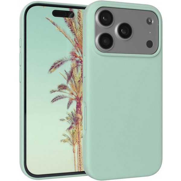 EAZY CASE Handyhülle für Apple iPhone 17 Pro Hülle Silikon 6,3 Zoll, Cover Hülle mit Kameraschutz Bumper Case Slimcover kratzfest Mint Grün