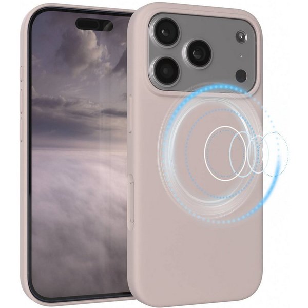 EAZY CASE Handyhülle für Apple iPhone 17 Pro Hülle Silikon 6,3 Zoll, Schutzhülle TPU MagSafe und Kameraschutz stoßfest Handyhülle Rose