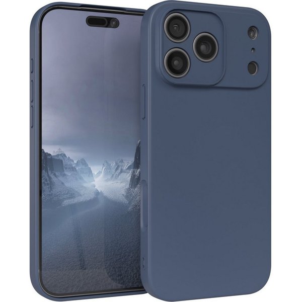 EAZY CASE Handyhülle für Apple iPhone 17 Pro Max Hülle Silikon 6,9 Zoll, Handy Softcase mattierte Silikonhülle Back Cover Soft Blau / Petrol