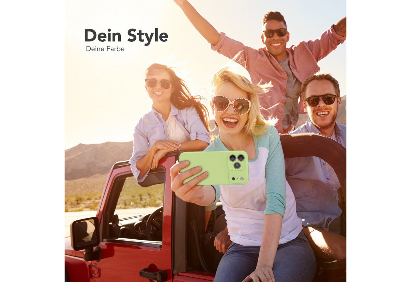 EAZY CASE Handyhülle für Apple iPhone 17 Pro Max Hülle Silikon 6,9 Zoll, Smart Slimcover Matt Silikon Schutzhülle mit Kameraschutz tpu Grün – Bild 2 von 5