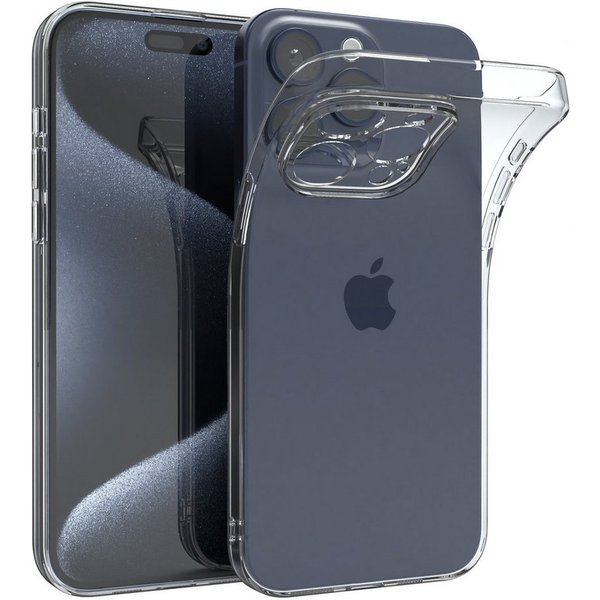 EAZY CASE Handyhülle für iPhone 15 / 15 Plus / 15 Pro / 15 Pro Max Case 6,7 Zoll, durchsichtige Hülle Ultra Dünn Silikon Backcover TPU Telefonhülle Klar