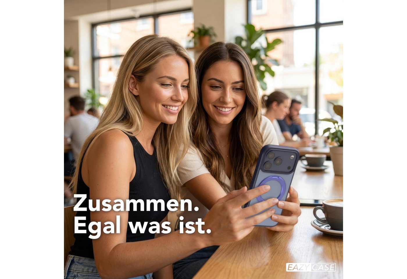 EAZY CASE Handyhülle Outdoor Apple iPhone 17 Pro Case MagSafe Rotation Ring 6,3 Zoll, Outdoor Handy Hülle mit Rotation Ring Stoßfest aufstellbar Dunkelblau – Bild 3 von 5