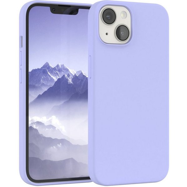 EAZY CASE Handyhülle Premium Silikon Case für Apple iPhone 14 6,1 Zoll, Handytasche aus Silikon Slimcover stoßfest Violett / Lila Lavendel