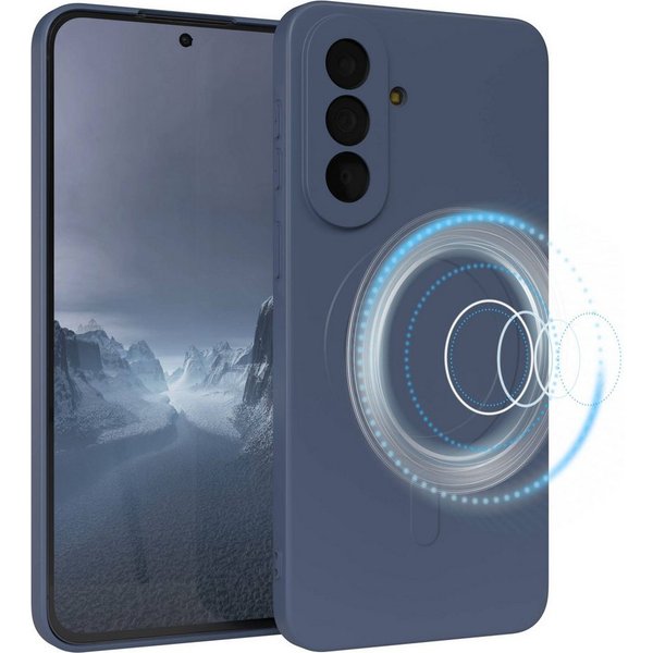 EAZY CASE Handyhülle Samsung Galaxy A57 MagSafe TPU / Silicon Coating Case 6,7 Zoll, Softcase mit MagSafe mattierte Silikonhülle Back Cover Petrol