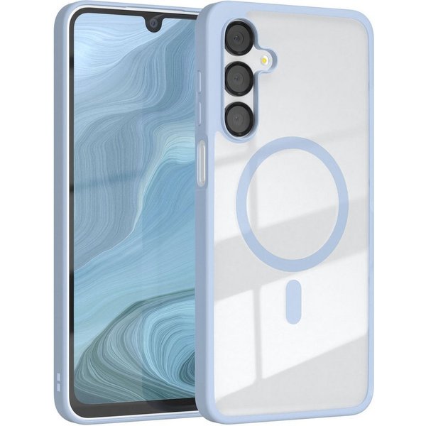 EAZY CASE Handyhülle Transparente Hülle MagSafe Samsung Galaxy A16 5G 6,7 Zoll, Softcase, Schutzhülle mit Displayschutz, stoßfest, kratzfest, Hellblau