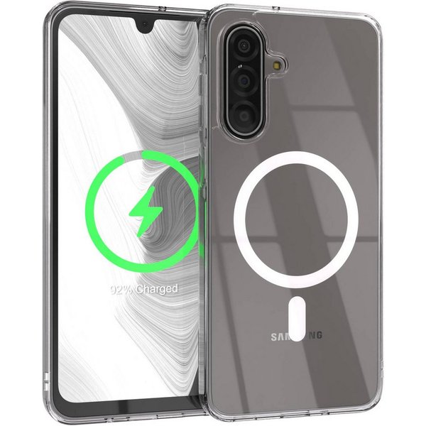 EAZY CASE Handyhülle Transparente Hülle mit MagSafe Samsung Galaxy A17 6,7 Zoll, Back Cover, Bumper Case, Handy Schutzhülle Kameraschutz, Durchsichtig