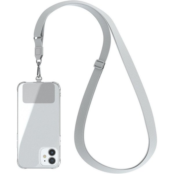 EAZY CASE Handykette Universal Handykette mit Breitband, Handykette für Xiaomi Huawei Samsung iPhone etc. für alle Modelle Grau