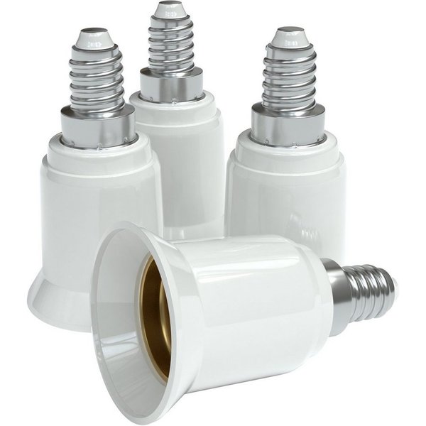 EAZY CASE Lampenfassung Lampensockel Sets E14 auf E27 Adapter Fassung Lampe Stecker Glühbirne, (Spar-Set), Lampenadapter E14 zu E27 Adapter Lampen LED Halogen E