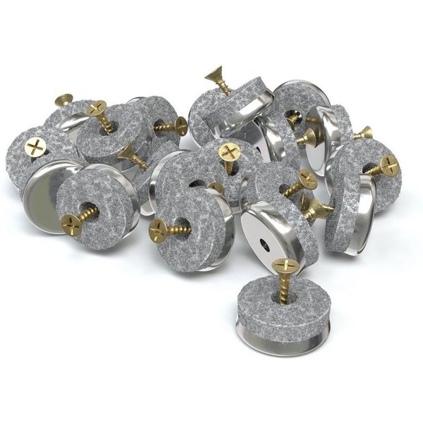 EAZY CASE Möbelfuß Filzgleiter mit Schraube, (20-St), Stuhlgleiter aus Filz Schraubend Möbelgleiter Rund Dielenschutz 25 mm