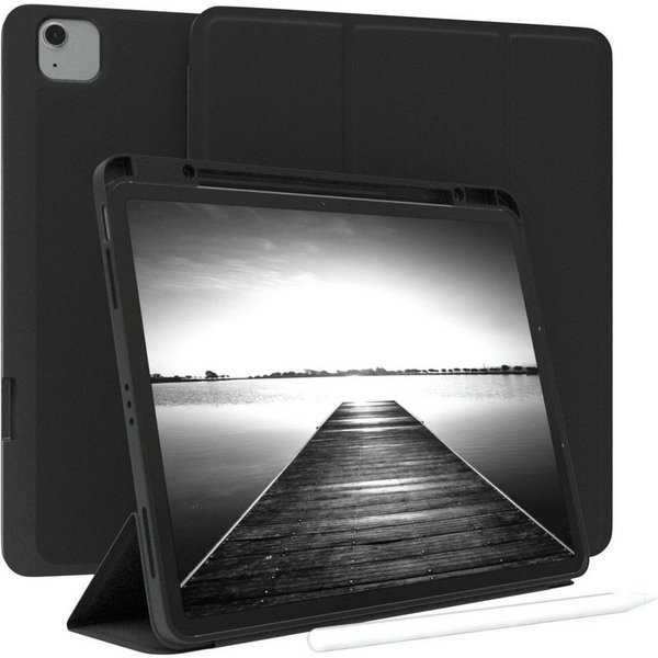 EAZY CASE Tablet-Hülle Penholder Smartcase für Apple iPad Air 13 (2024) 13 Zoll, Hülle Schutzhülle mit Sleep Wake Up Funktion Etui zum Klappen Schwarz