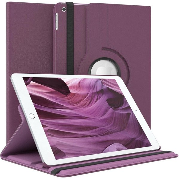EAZY CASE Tablet-Hülle Rotation Case für Apple iPad 7./8./9. Gen. 10,2 Zoll, Tablet-Hülle Bookstyle Case Fullcover Schutz Tasche Stehfunktion Lila