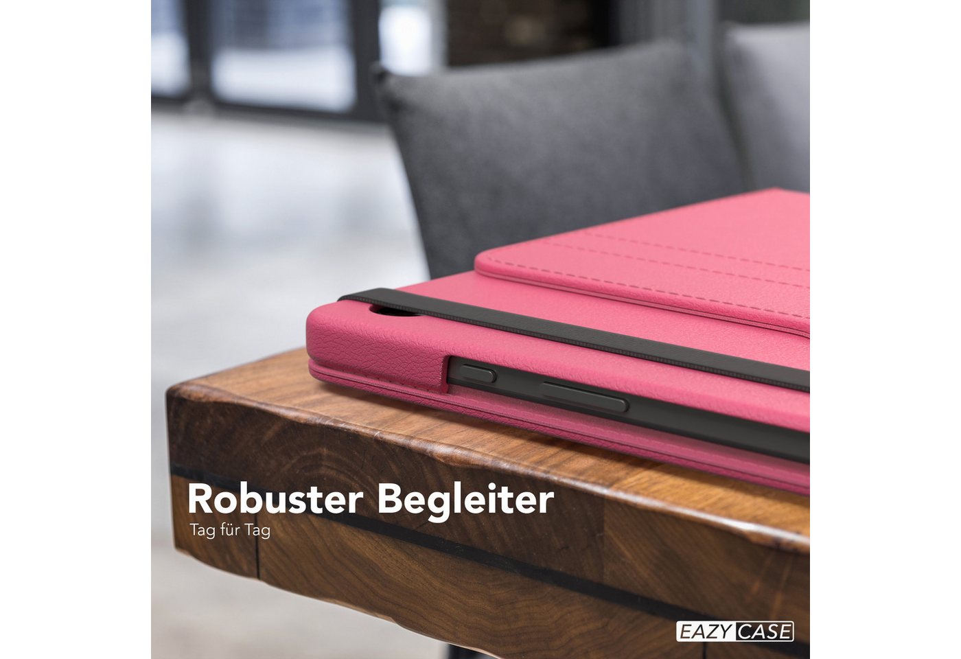 EAZY CASE Tablet-Hülle Rotation Case für Galaxy Tab A9 Plus Rotationcase 11 Zoll, Klapphülle zum Aufstellen Rundum Hülle Book Tablet Slim Klappcase Pink – Bild 2 von 5